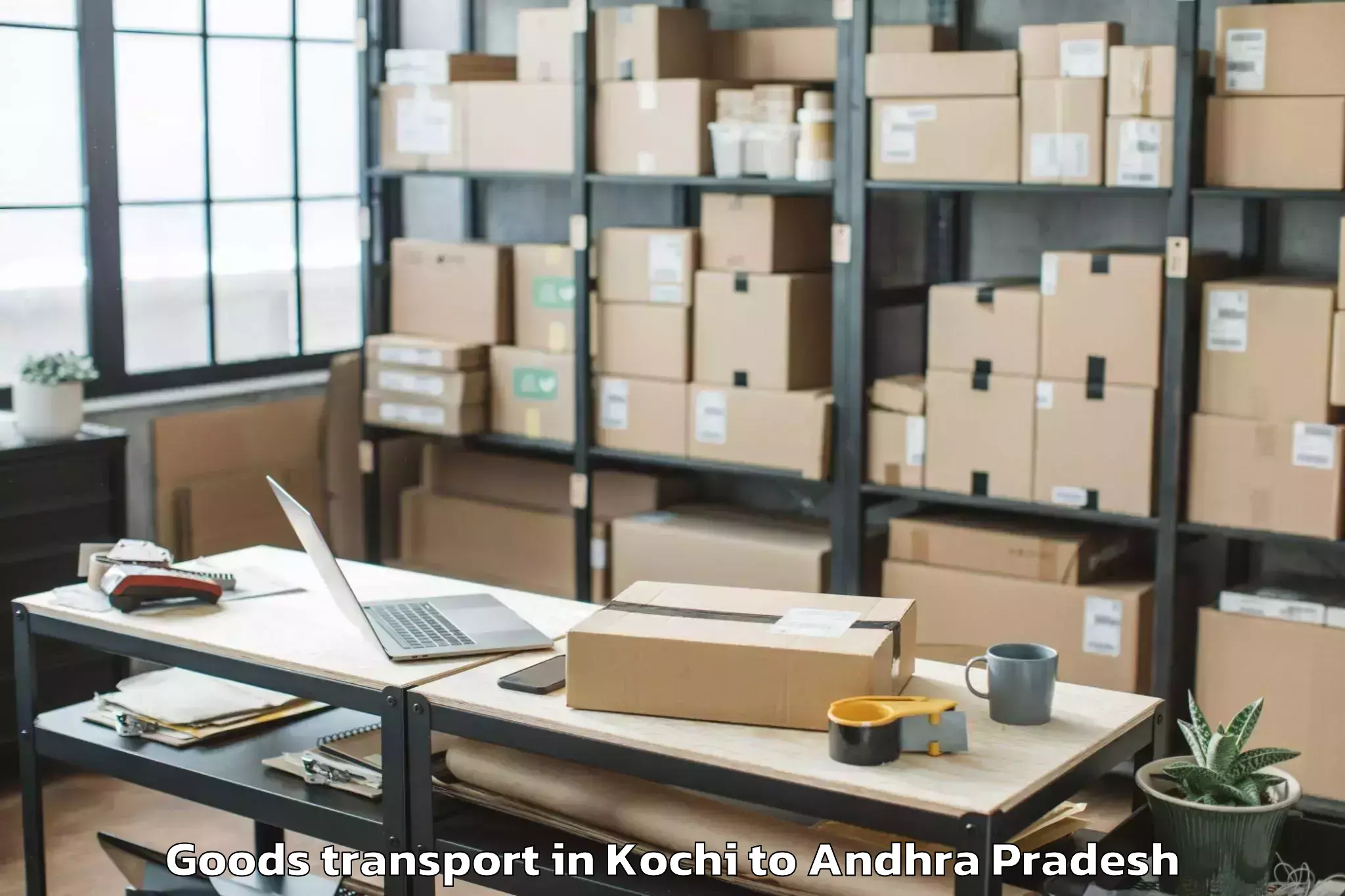 Book Kochi to Veligandla Goods Transport